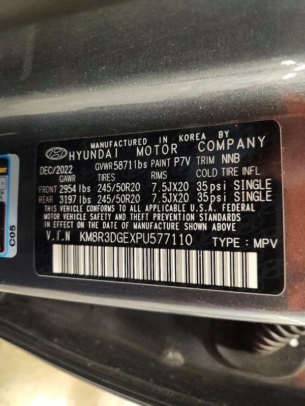 2023 HYUNDAI PALISADE XRT — VINS