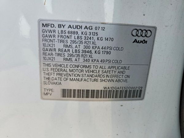 2013 AUDI Q7 S Line Prestige