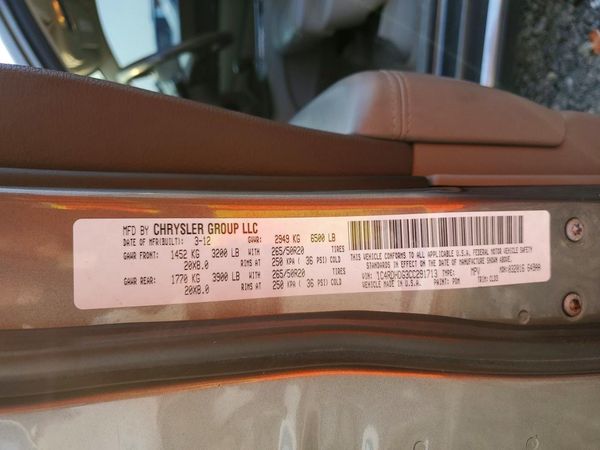 2012 DODGE DURANGO Crew