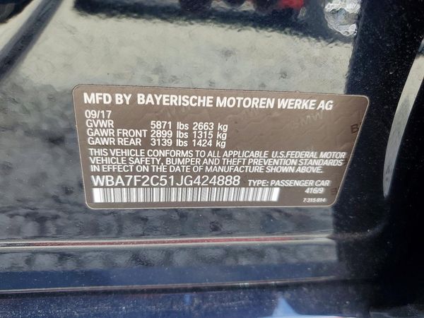 2018 BMW 750