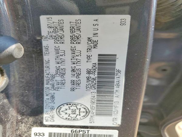 2015 TOYOTA TACOMA Delux Grade