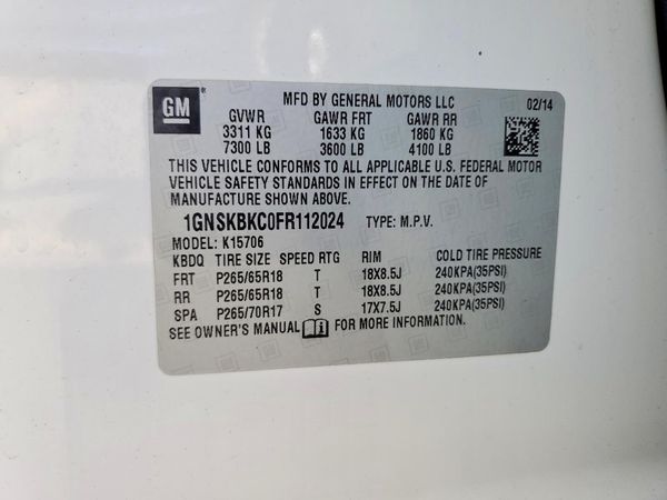 2015 CHEVROLET TAHOE LT