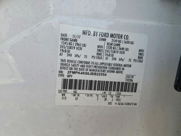 2018 FORD EDGE Titanium