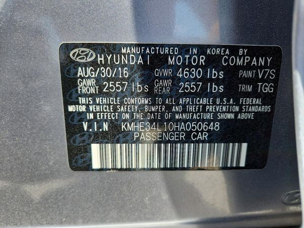 2017 HYUNDAI SONATA