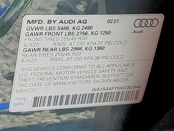 2021 AUDI Q5 quattro Premium Plus