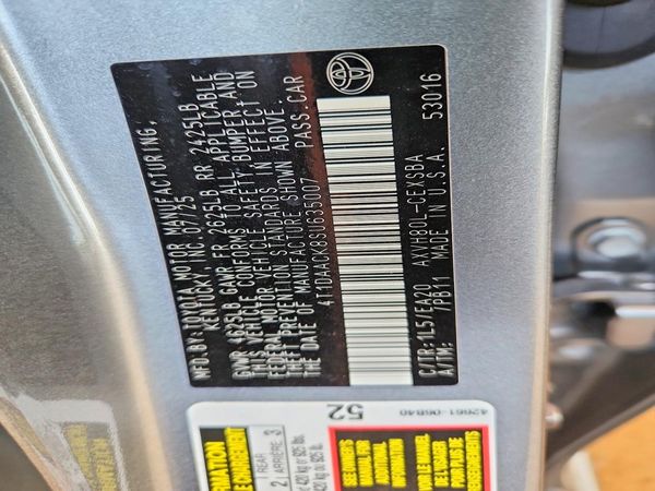 2025 TOYOTA CAMRY — VINS