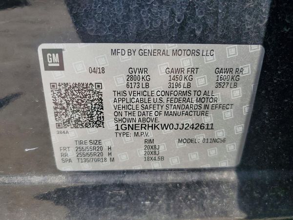 2018 CHEVROLET TRAVERSE LT