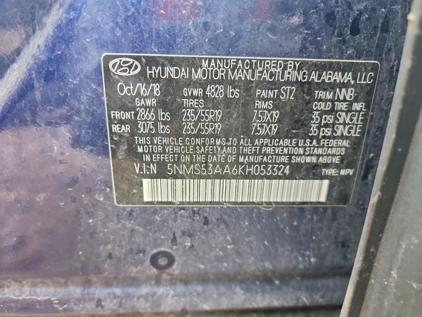 2019 HYUNDAI SANTA FE Limited, Ultimate