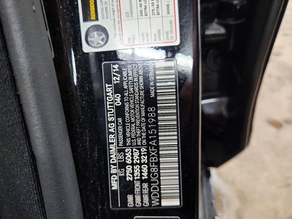 2015 MERCEDES-BENZ S-CLASS S550 — VINS