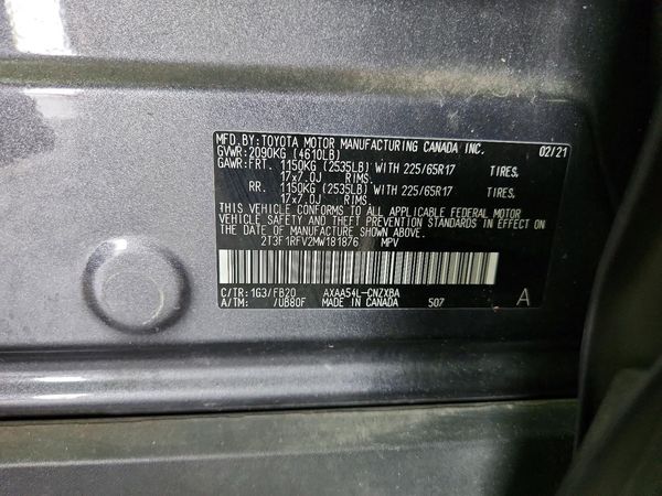 2021 TOYOTA RAV4 LE