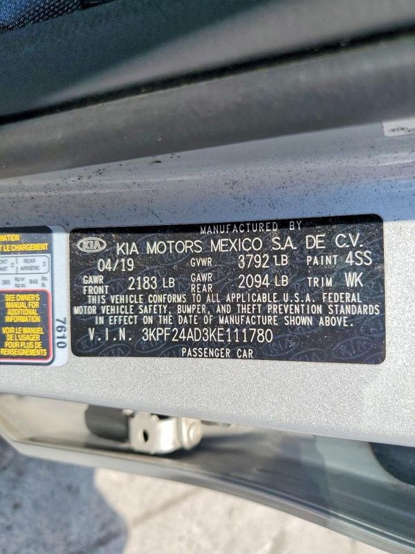 2019 KIA FORTE