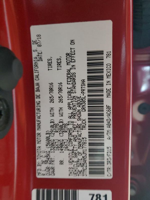2018 TOYOTA TACOMA