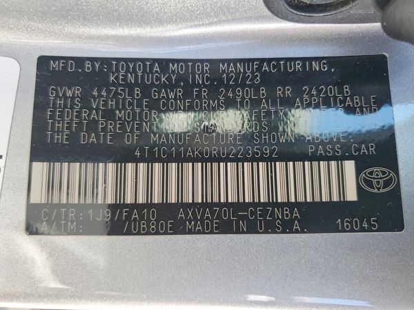 2024 TOYOTA CAMRY LE