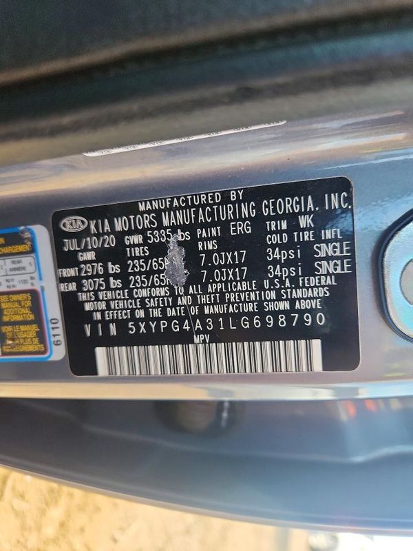 2020 KIA SORENTO