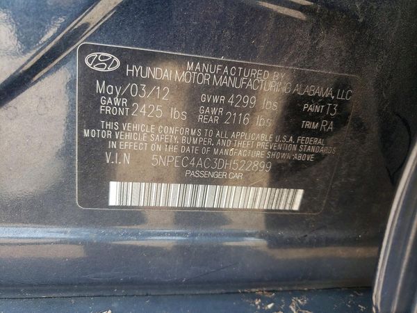 2013 HYUNDAI SONATA