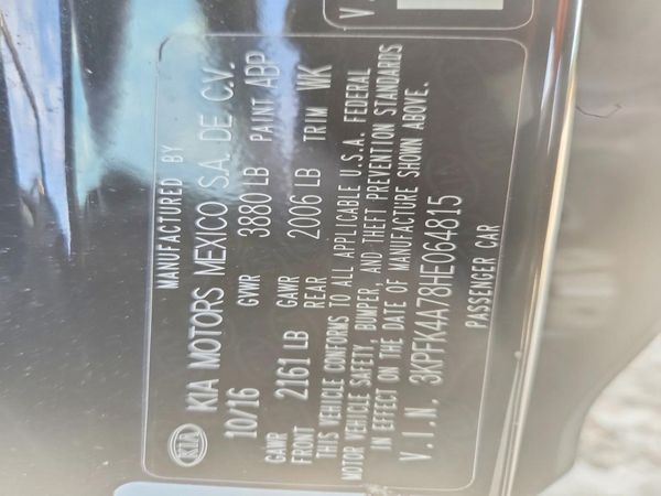 2017 KIA FORTE