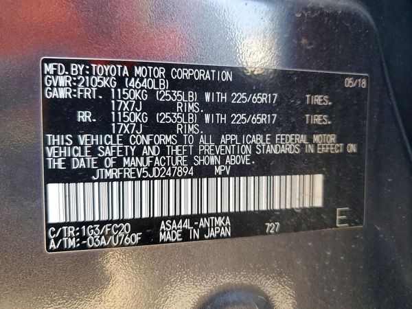 2018 TOYOTA RAV4 Adventure/XLE