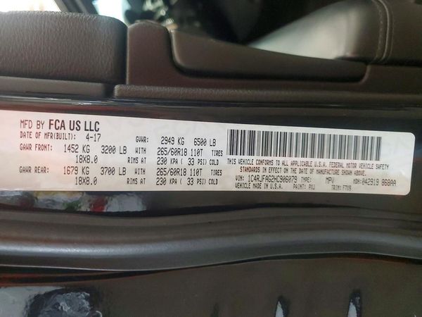 2017 JEEP GRAND CHEROKEE Laredo