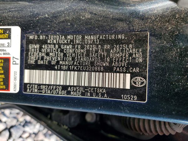 2014 TOYOTA CAMRY
