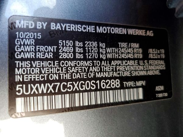 2016 BMW X3 xDrive35i