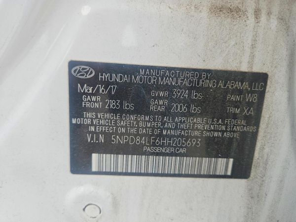 2017 HYUNDAI ELANTRA — VINS