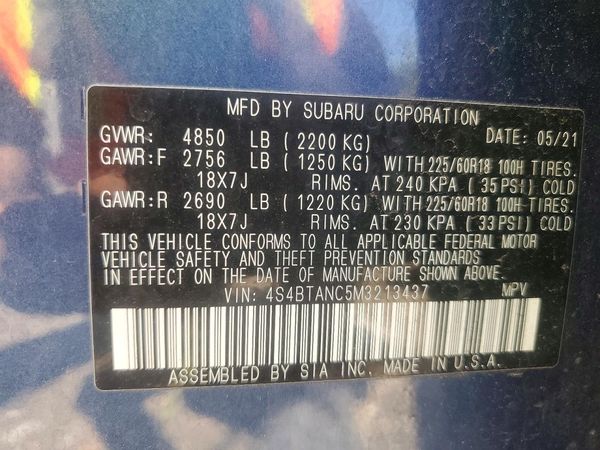 2021 SUBARU OUTBACK