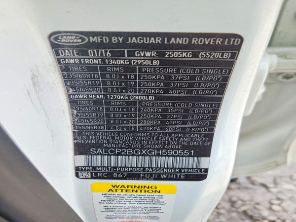 2016 LAND ROVER DISCOVERY SE