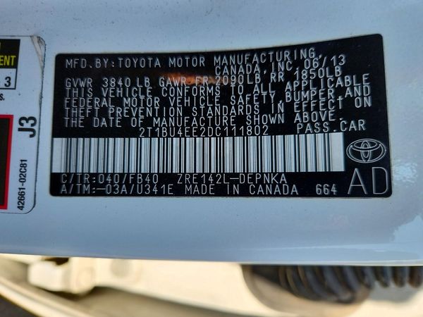 2013 TOYOTA COROLLA