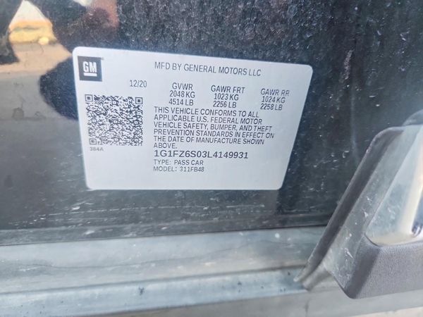 2020 CHEVROLET BOLT EV Premier