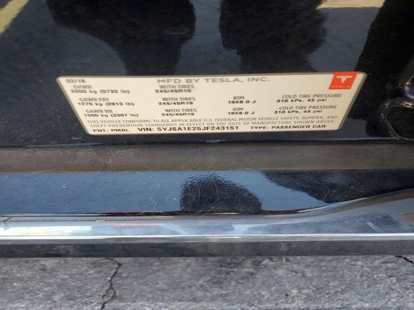 2018 TESLA MODEL S