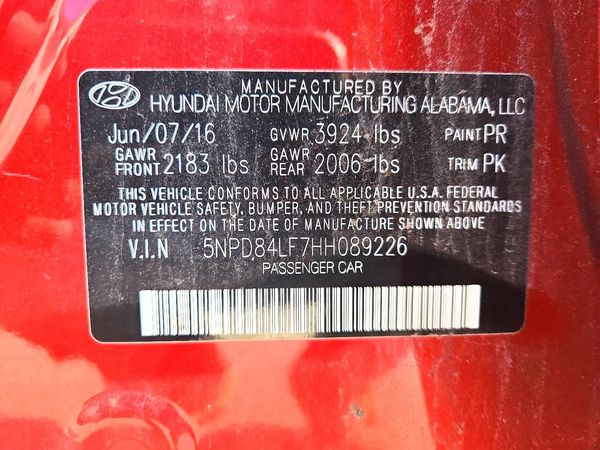 2017 HYUNDAI ELANTRA