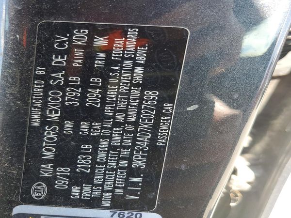 2019 KIA FORTE S/GT Line