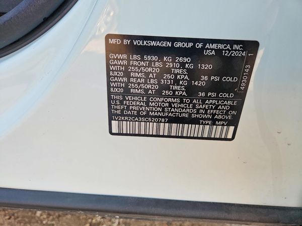 2025 VOLKSWAGEN ATLAS 4Motion SE