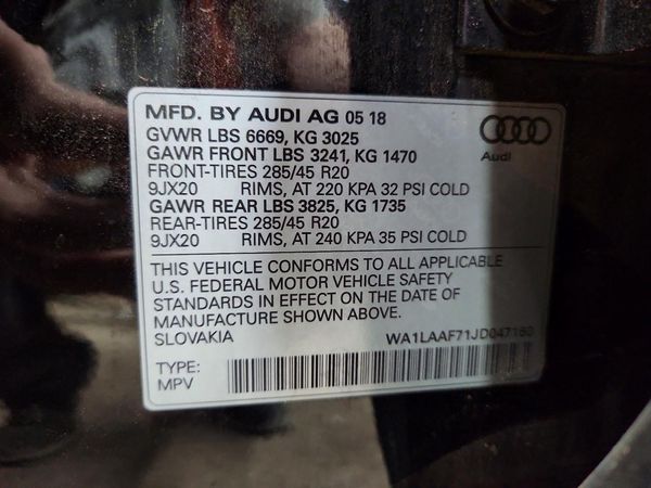 2018 AUDI Q7 quattro Premium Plus
