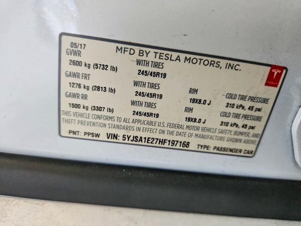 2017 TESLA MODEL S