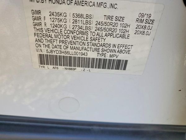 2020 ACURA MDX TECH 7P