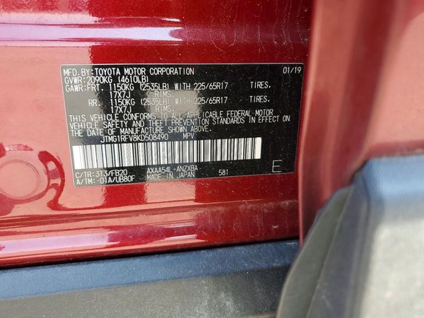 2019 TOYOTA RAV4 LE