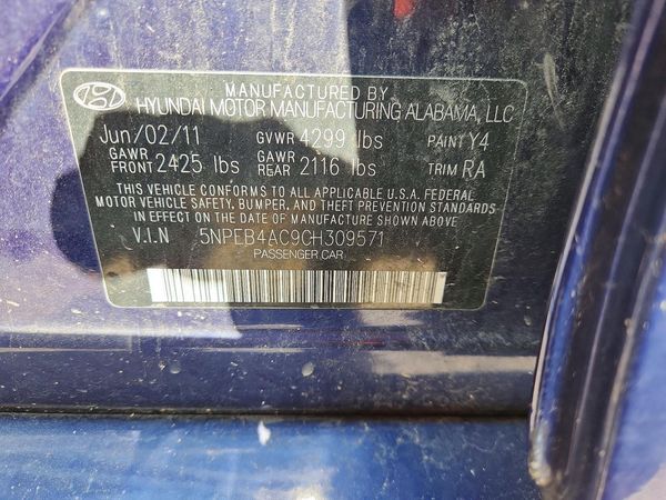 2012 HYUNDAI SONATA Middle-low level