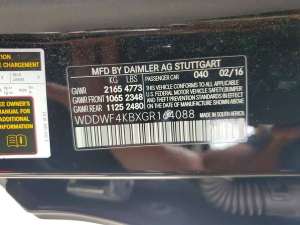 2016 MERCEDES-BENZ C