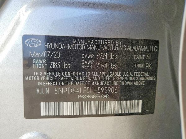 2020 HYUNDAI ELANTRA