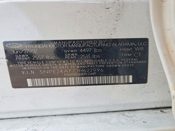 2018 HYUNDAI SONATA
