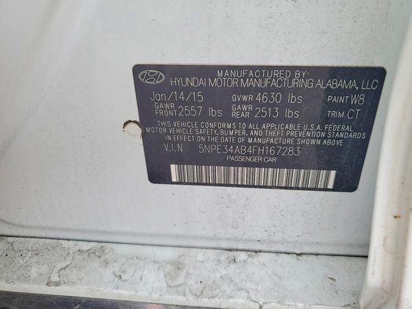 2015 HYUNDAI SONATA