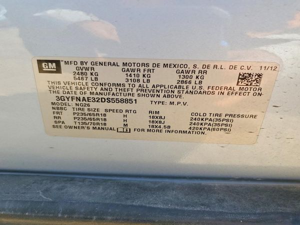2013 CADILLAC SRX Base