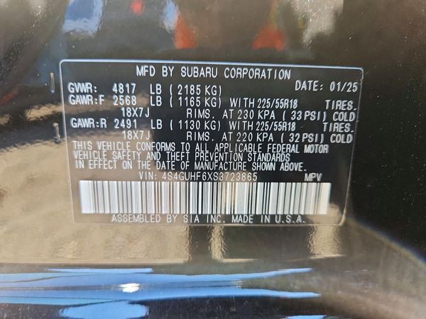 2025 SUBARU CROSSTREK Sport