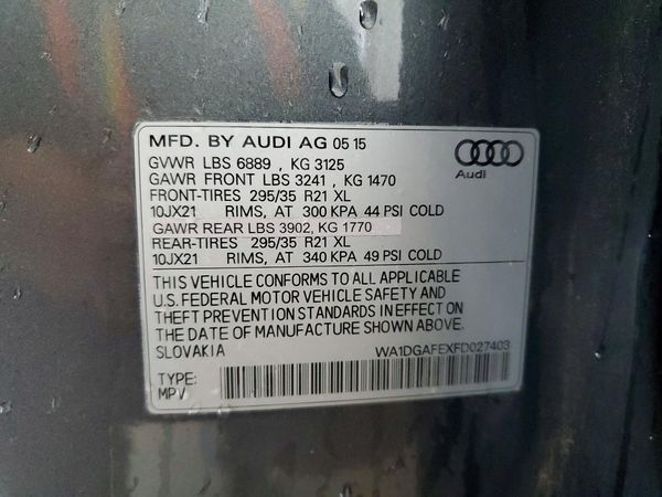 2015 AUDI Q7 S Line Prestige