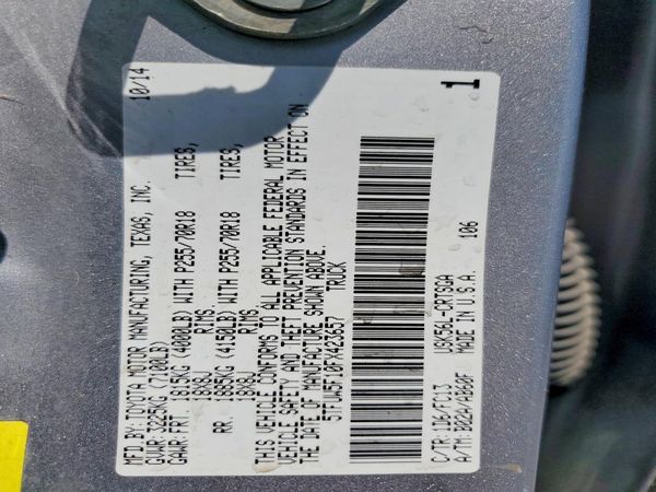 2015 TOYOTA TUNDRA SR5 Grade