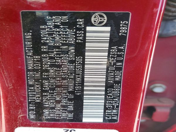 2018 TOYOTA CAMRY L/LE/SE/XLE