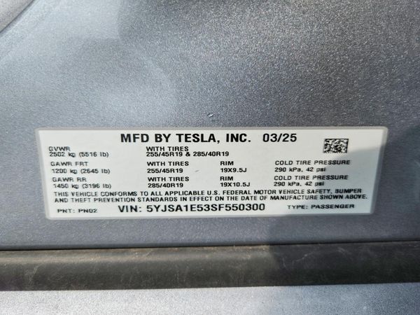 2025 TESLA MODEL S