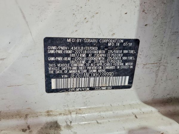 2019 SUBARU CROSSTREK Limited+ES+BSD+NAVI