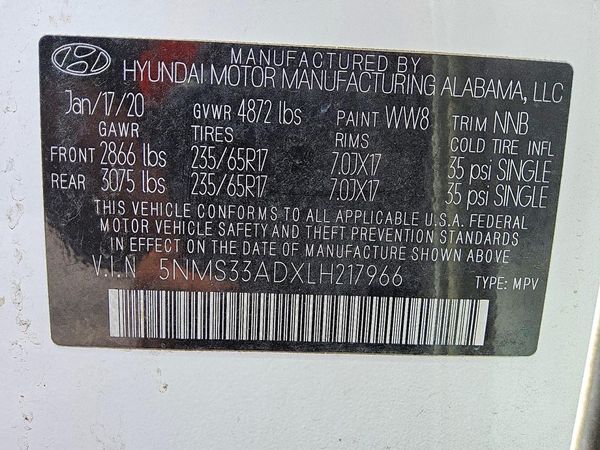2020 HYUNDAI SANTA FE SEL